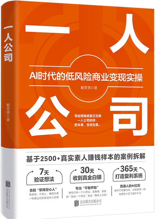 一人公司 Ai时代的低风险商业变现实操封面